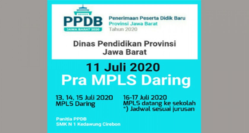 Pengumuman MPLS Daring Tahun 2020 | SMK Negeri 1 Kedawung